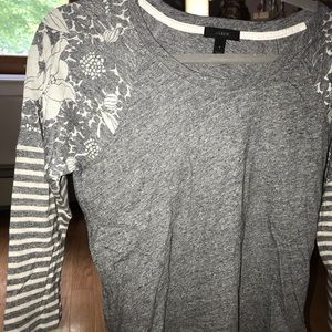 J Crew striped 3/4 sleeve tee